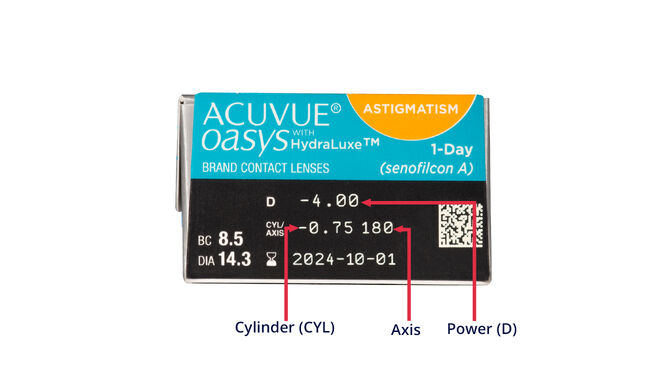 Acuvue Oasys 1 Day for Astigmatism, 30, side-pack