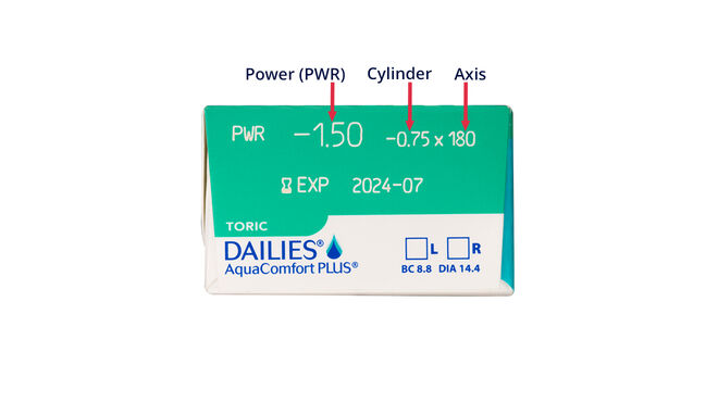 Dailies AquaComfort Plus Toric, 30, side-pack